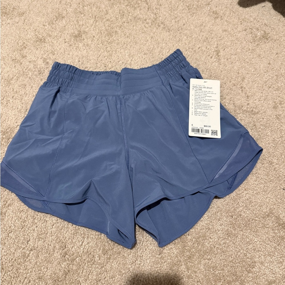 Blue Lululemon Hotty Hot Shorts